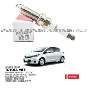SPARK PLUG DENSO FOR TOYOTA VITZ (1300CC, 2010-2014)