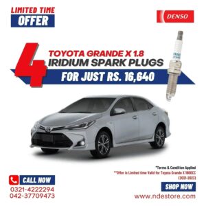 SPARK PLUG DENSO IRIDIUM FOR TOYOTA GRANDE X 1.8 (4 PIECES)