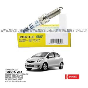 SPARK PLUG DENSO IRIDIUM FOR TOYOTA VITZ (1000CC, 2005-2010)